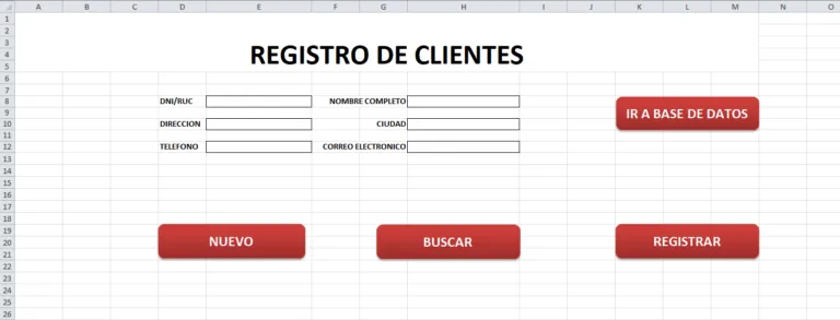 Sistema de Registro y Control de Clientes en Excel (Con Macros)